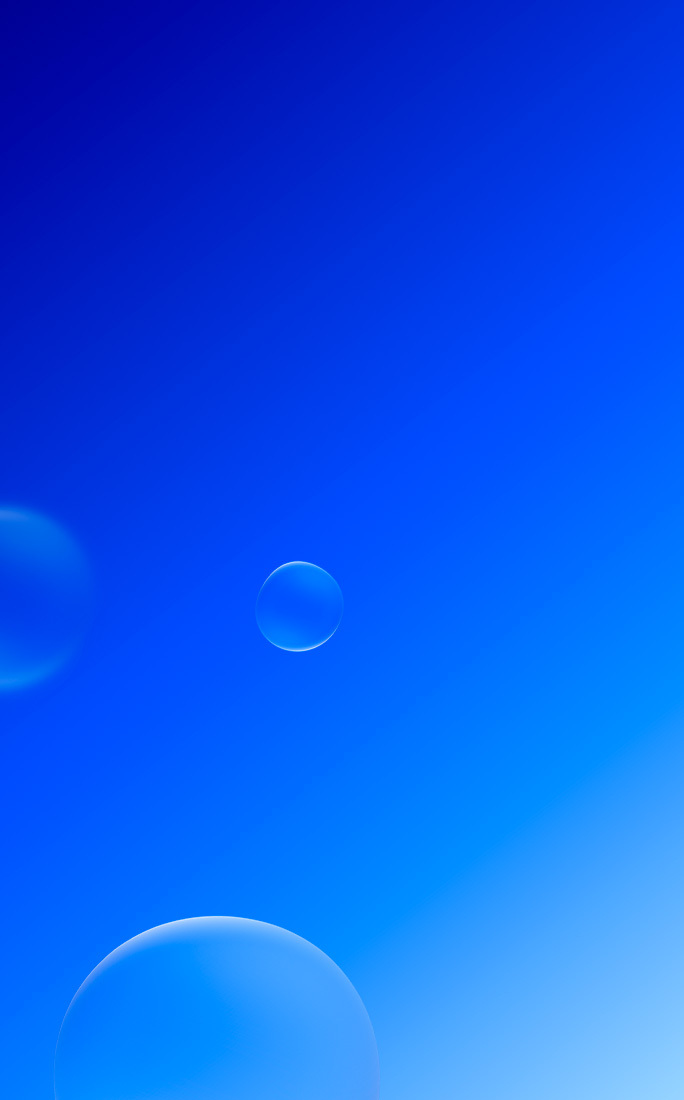 blue background with O2 bubbles