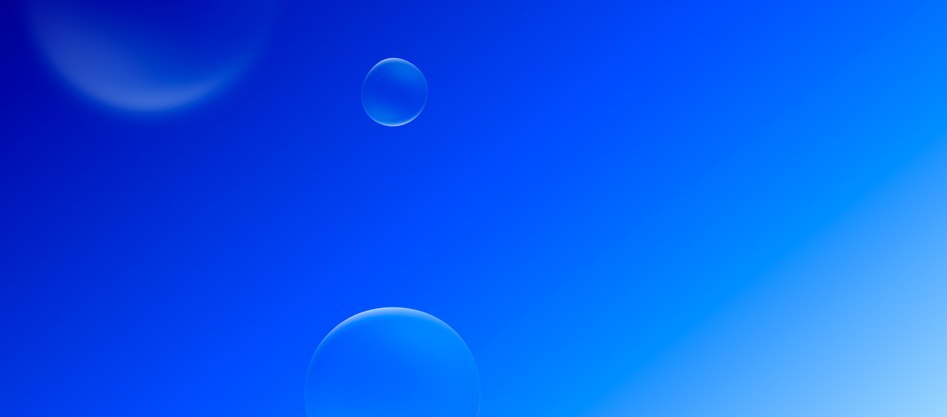 blue background with O2 bubbles